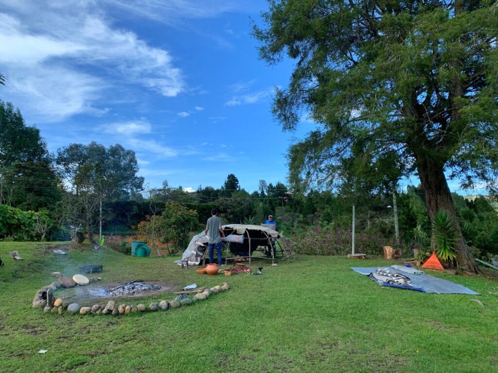 This is the Temazcal after the ceremony.