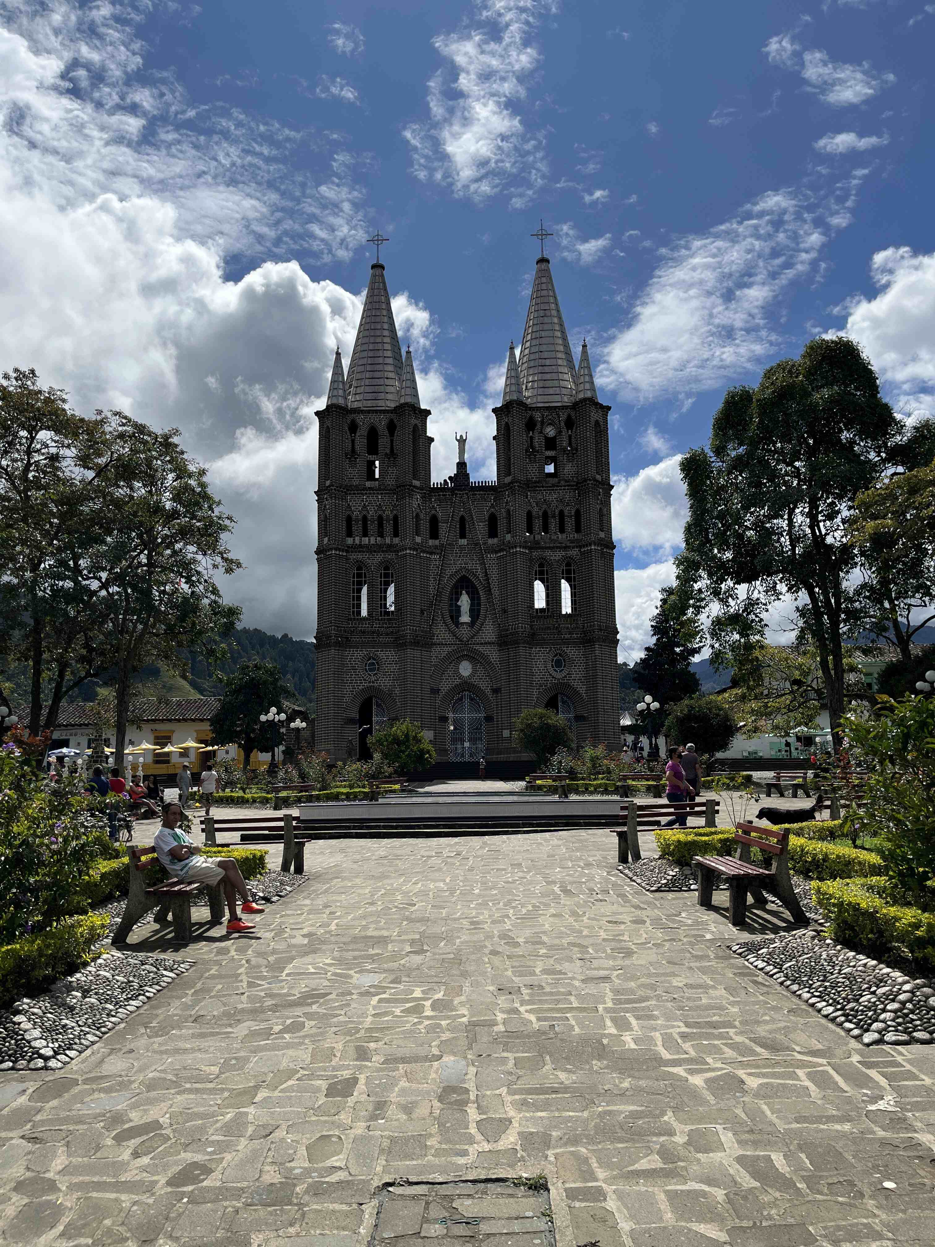 Jardín's famous church and plaza. 